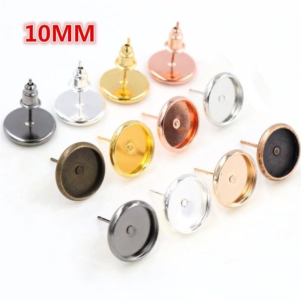 10mm 50pcs/ lot 8 colors plated stainless copper earring studs(with ear plug) base,fit 10mm glass c jlljes, Black
10mm 50pcs/ lot 8 colors plated stainless copper earring studs(with ear plug) base,fit 10mm glass c jlljes, Black