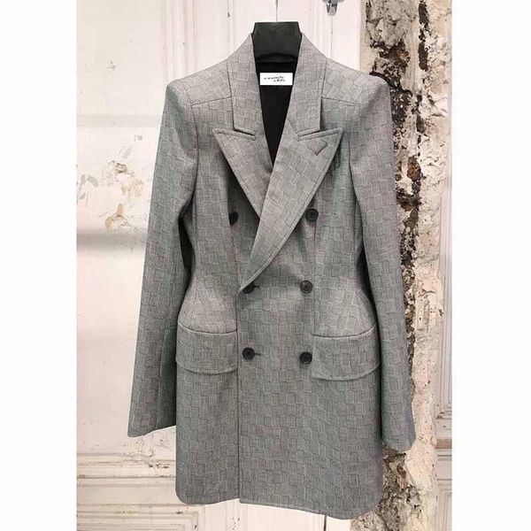 cosmicchic women's woolen suit gray plaid double-breasted ladies jackets waist hugging office business autumn winter blazer, White;black
cosmicchic women's woolen suit gray plaid double-breasted ladies jackets waist hugging office business autumn winter blazer, White;black