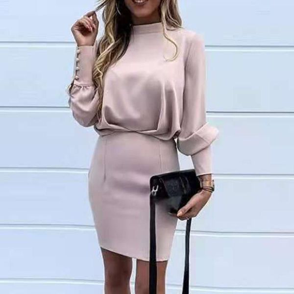 women spring dress backless solid stand neck party club dress fashion lantern sleeve buttons elegant ladies mini dresses, Black;gray
women spring dress backless solid stand neck party club dress fashion lantern sleeve buttons elegant ladies mini dresses, Black;gray