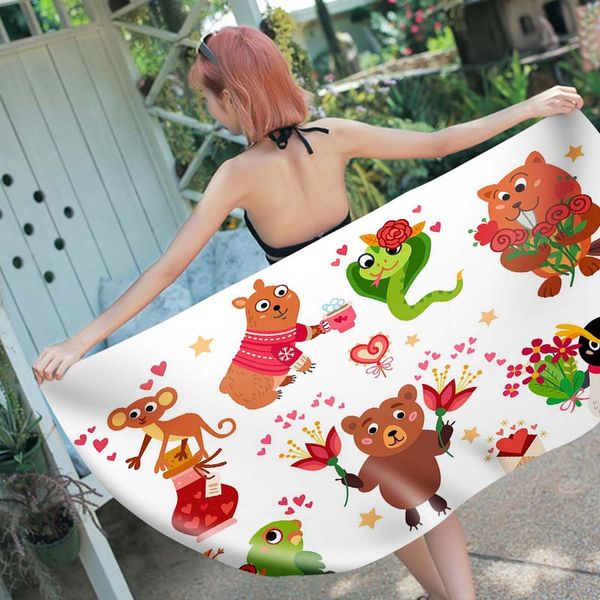 100% microfiber rectangle beach towel kids teens cartoon animals bath towel yogo spa gym travel sauna mats for mens 150x180cm
100% microfiber rectangle beach towel kids teens cartoon animals bath towel yogo spa gym travel sauna mats for mens 150x180cm