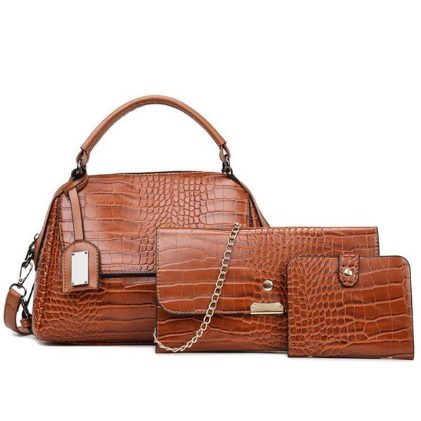 3 sets women tote handbags crocodile pattern messenger bag female shoulder crossbody bags with purse wallet fashion
3 sets women tote handbags crocodile pattern messenger bag female shoulder crossbody bags with purse wallet fashion
