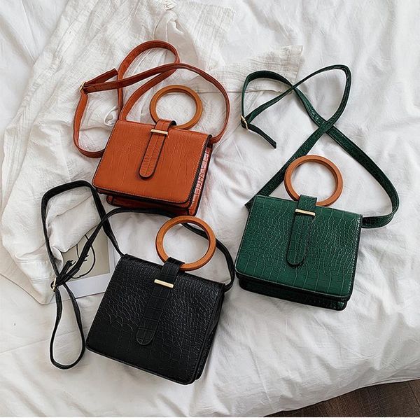 women shoulder bag solid color crossbody bag crocodile pattern ladies fashion handbag travel clutch bags