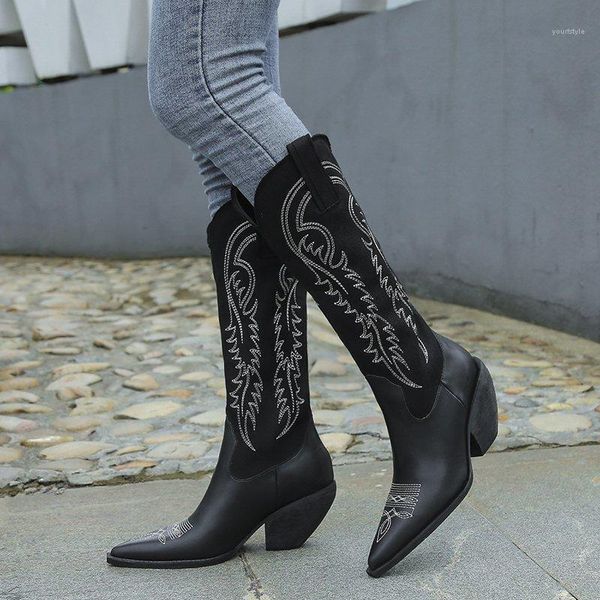 rimocy vintage pu leather western cowboy boots women autumn winter slip on pointed toe knee high boots woman high heels shoes1, Black
rimocy vintage pu leather western cowboy boots women autumn winter slip on pointed toe knee high boots woman high heels shoes1, Black