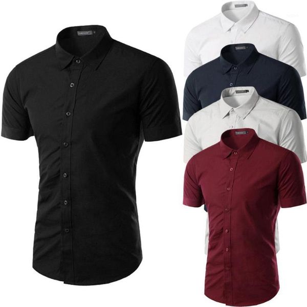 2019 new style fashion men slim fit shirt short sleeve work business formal dress casual button solid cotton1, White;black
2019 new style fashion men slim fit shirt short sleeve work business formal dress casual button solid cotton1, White;black