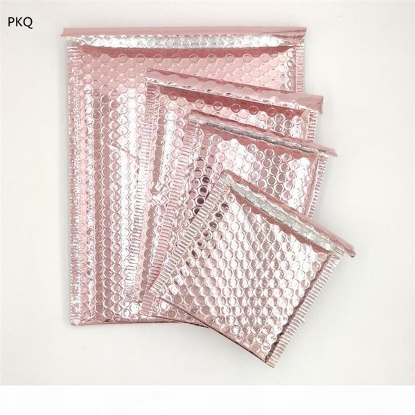 50pcs selling aluminum foil bubble bags rose gold padded envelope mailer self adhesive courier bag for gift delivery
50pcs selling aluminum foil bubble bags rose gold padded envelope mailer self adhesive courier bag for gift delivery