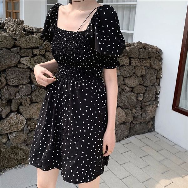 new french square neck dress dress polka dot dresswomen's black bubble sleeve skirtwaistline shows thinsummer platycodon skirt xbids, White
new french square neck dress dress polka dot dresswomen's black bubble sleeve skirtwaistline shows thinsummer platycodon skirt xbids, White
