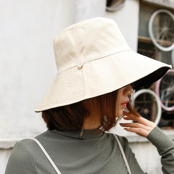 beanie/skull caps fisherman hat lady spring summer sunshade double-sided pure color cloth cap foldable sun large along 7 can choose, Blue;gray
beanie/skull caps fisherman hat lady spring summer sunshade double-sided pure color cloth cap foldable sun large along 7 can choose, Blue;gray