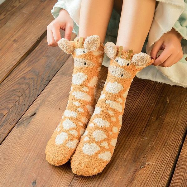 winter new soft brushed thick cute cartoon animal ears warm ladies floor sock coral half velvet women's socks1, Black;white
winter new soft brushed thick cute cartoon animal ears warm ladies floor sock coral half velvet women's socks1, Black;white