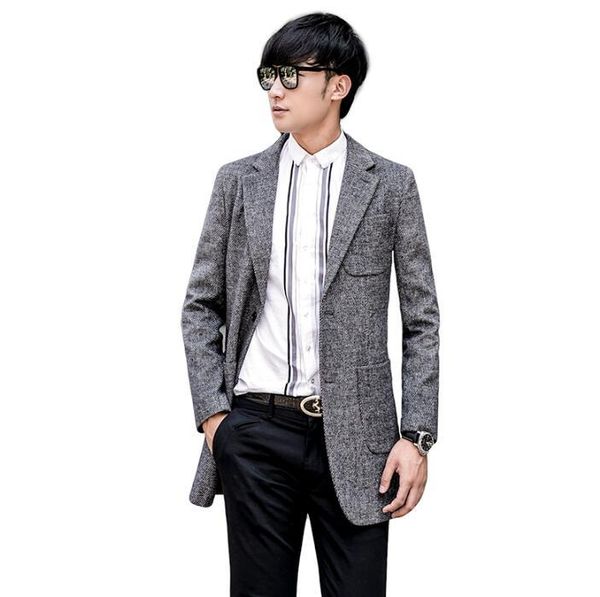 men's wool & blends grey casual woolen coat men trench coats long sleeves overcoat blazer mens cashmere casaco masculino inverno erkek, Black
men's wool & blends grey casual woolen coat men trench coats long sleeves overcoat blazer mens cashmere casaco masculino inverno erkek, Black