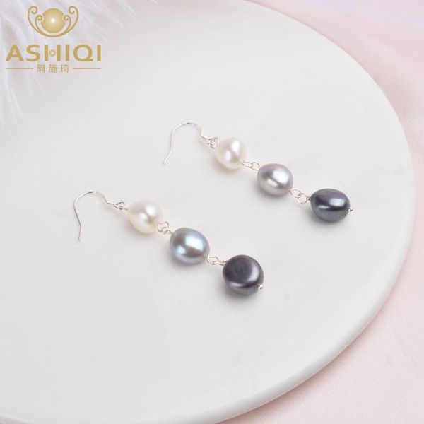 ashiqi natural baroque pearl 925 sterling silver long earrings for women black freshwater pearl handmade drop earring party gift
ashiqi natural baroque pearl 925 sterling silver long earrings for women black freshwater pearl handmade drop earring party gift