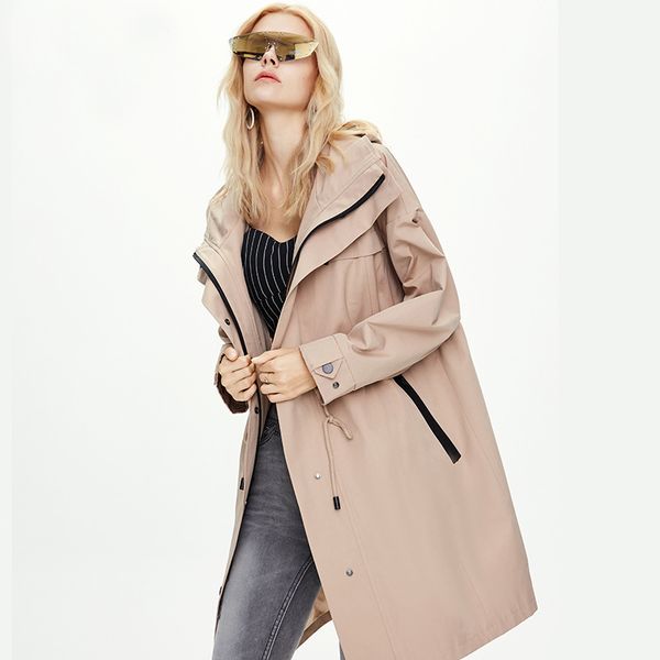 2021 new autumn lace-up belt waist design women hooded long coat feminino abrigo mujer cotton trench femme gu74, Tan;black
2021 new autumn lace-up belt waist design women hooded long coat feminino abrigo mujer cotton trench femme gu74, Tan;black