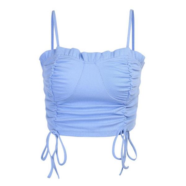 paris girl fashionable tank chest pleated drawstring vest femmel solid color streetwear slim crop women, White
paris girl fashionable tank chest pleated drawstring vest femmel solid color streetwear slim crop women, White