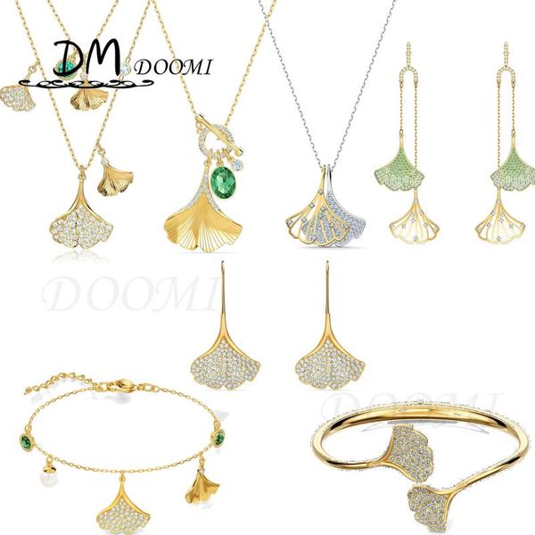 chains 2021 swa stunning ginko necklace set crystal ginkgo leaf shape stacking female pendant women's gift, Silver
chains 2021 swa stunning ginko necklace set crystal ginkgo leaf shape stacking female pendant women's gift, Silver