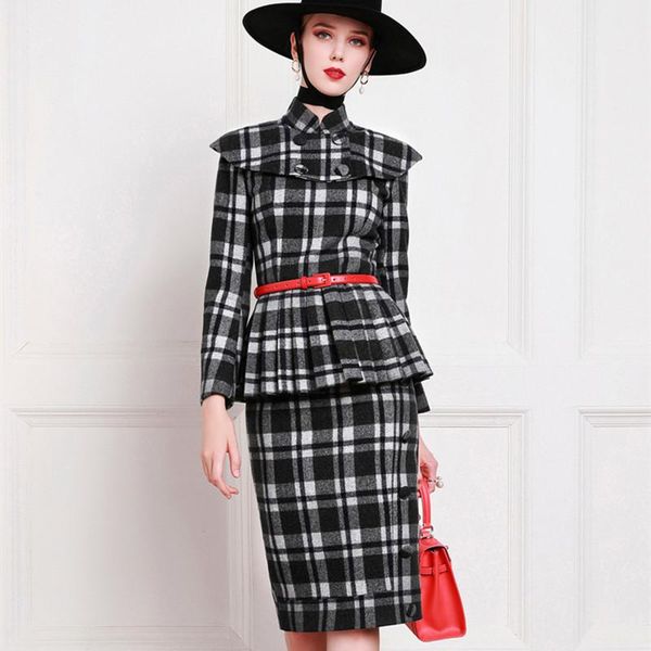 vintage plaid skirt suits women retro elegant autumn winter cotton office ladies formal two piece sets outfits clothes female, White
vintage plaid skirt suits women retro elegant autumn winter cotton office ladies formal two piece sets outfits clothes female, White