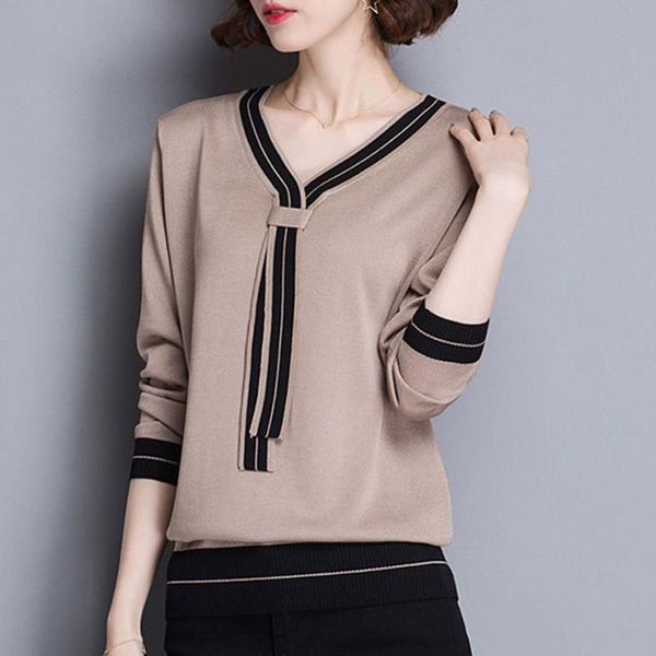 women's sweaters sweater 2021 autumn winter women casual v-neck long sleeve office loose knitwear ladies sweet streetwear pulloves, White;black
women's sweaters sweater 2021 autumn winter women casual v-neck long sleeve office loose knitwear ladies sweet streetwear pulloves, White;black