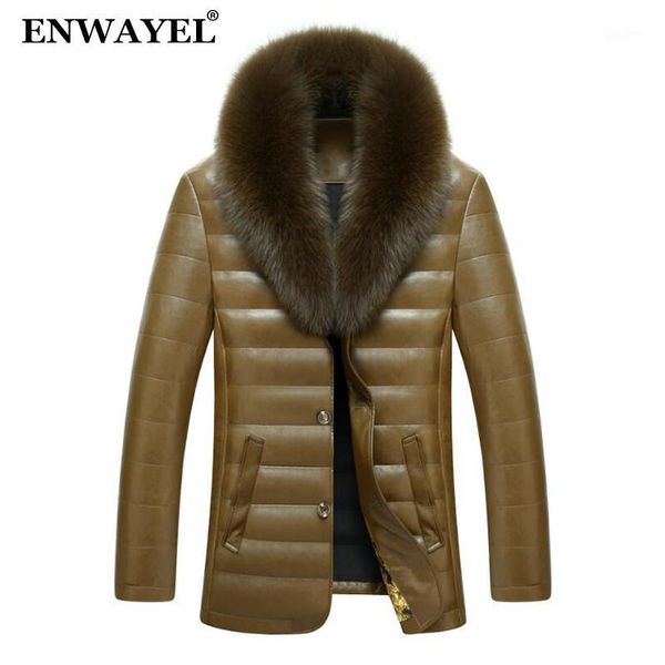 enwayel winter down jacket men leather jacket male down coat jackets windproof warm fur collar ew1141, Black
enwayel winter down jacket men leather jacket male down coat jackets windproof warm fur collar ew1141, Black