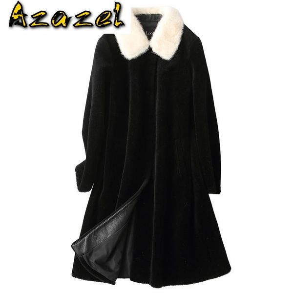 real collar wool jacket autumn winter coat women clothes 2021 korean vintage sheep shearling suede lining 3521, Black
real collar wool jacket autumn winter coat women clothes 2021 korean vintage sheep shearling suede lining 3521, Black