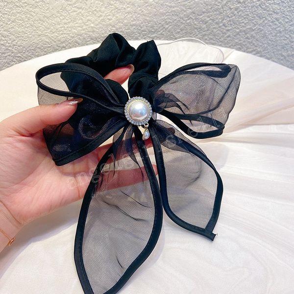 south korea juan yarn bow head rope with pearl large intestine circle tied women hairbands ponytail holder, Slivery;white
south korea juan yarn bow head rope with pearl large intestine circle tied women hairbands ponytail holder, Slivery;white