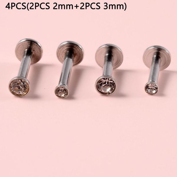 4pcs cz gem labret 316l surgical steel internally threaded zircon lip ring crystal ear tragus cartilage earring piercing 16g q jllivv, Silver
4pcs cz gem labret 316l surgical steel internally threaded zircon lip ring crystal ear tragus cartilage earring piercing 16g q jllivv, Silver