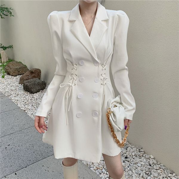 2021 new mini dress notched neck elegant office lady korean style clothing new solid fashion female work dresses autumn women u89c, Black;gray
2021 new mini dress notched neck elegant office lady korean style clothing new solid fashion female work dresses autumn women u89c, Black;gray
