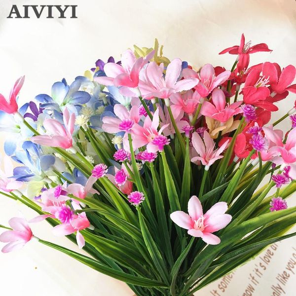 1 bunch artificial plastic orchid plant fake silk flower wedding flower arrangement home decoration aquatic plants green grass
1 bunch artificial plastic orchid plant fake silk flower wedding flower arrangement home decoration aquatic plants green grass