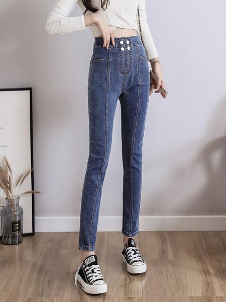 women's jeans jujuland woman high waists bule plus size loose pencil pants elastic waistline style autumn 9018, Blue
women's jeans jujuland woman high waists bule plus size loose pencil pants elastic waistline style autumn 9018, Blue