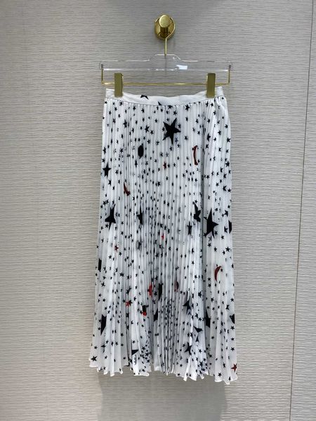 2020 new fashion style print pleated for elegant office lady with start print y1214, Black
2020 new fashion style print pleated for elegant office lady with start print y1214, Black