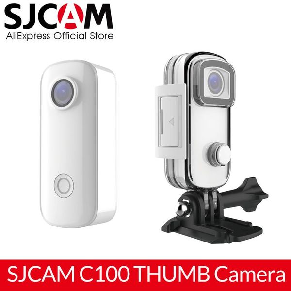 

new sjcam c100 mini thumb camera 1080p 30fps h.265 12mp ntk96672 2.4ghz wifi 30m waterproof action sports dv camera