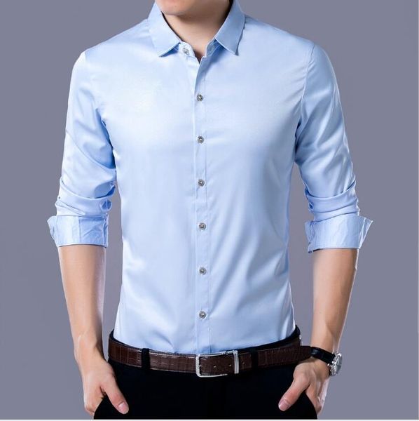 2020 new spring men dress shirt long sleeve slim man shirts designer solid male clothing fit shirts, White;black
2020 new spring men dress shirt long sleeve slim man shirts designer solid male clothing fit shirts, White;black
