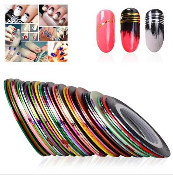 39 colors nail striping decals foil tips laser tape line for diy 3d nail art tips decorations nail foil decals set, Black
39 colors nail striping decals foil tips laser tape line for diy 3d nail art tips decorations nail foil decals set, Black