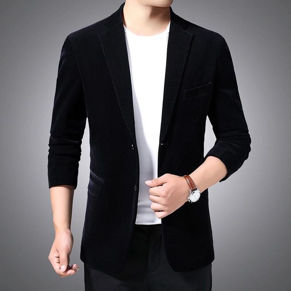 men's wool & blends 2021 spring and autumn korean-style slim fit solid color suit fashion casual men fold-down collar thin coat, Black
men's wool & blends 2021 spring and autumn korean-style slim fit solid color suit fashion casual men fold-down collar thin coat, Black