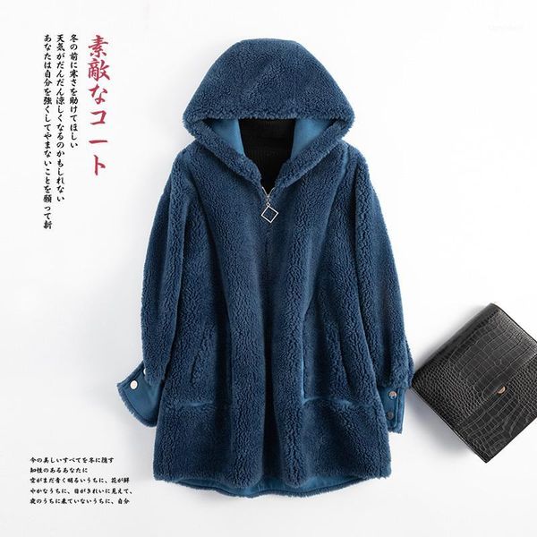 women's fur & faux real coat female wool jacket autumn winter women clothes 2021 sheep shearling korean suede lining zt39821, Black
women's fur & faux real coat female wool jacket autumn winter women clothes 2021 sheep shearling korean suede lining zt39821, Black