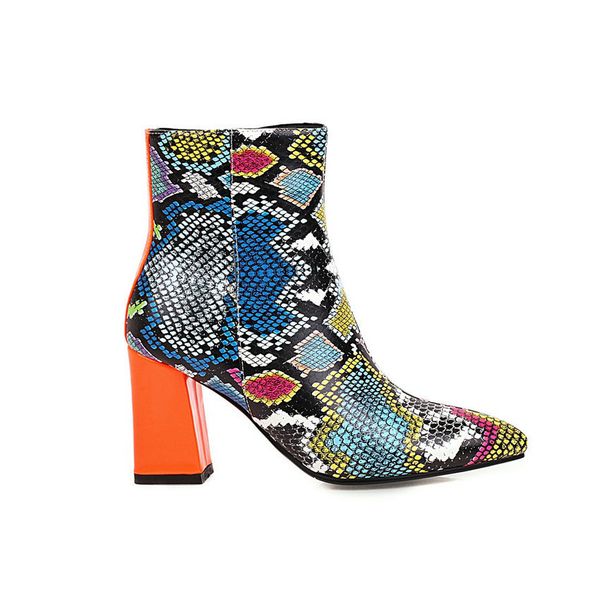 2021 new snakeskin pu fashion ankle pointed toe zipper women shoes square high heel short boots big size 34-43 ep6a, Black
2021 new snakeskin pu fashion ankle pointed toe zipper women shoes square high heel short boots big size 34-43 ep6a, Black