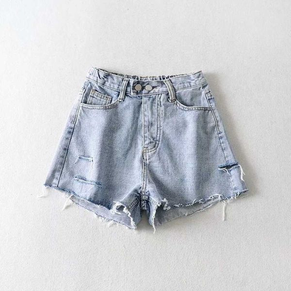 2020 korean new torn double button denim shorts summer fashion high elastic small pants, Blue
2020 korean new torn double button denim shorts summer fashion high elastic small pants, Blue