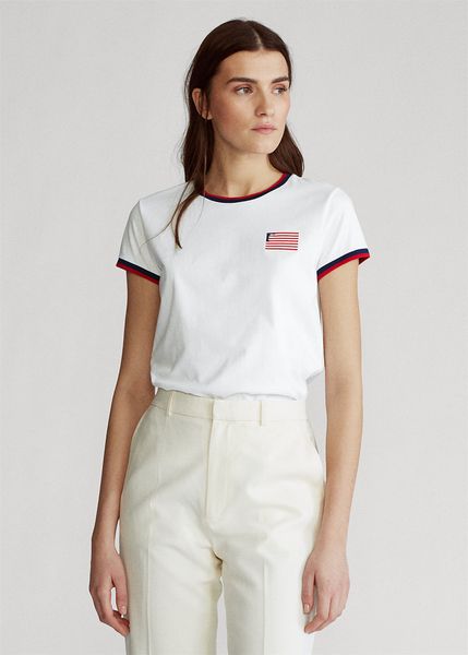 2022 summer fashion new brand polo striped national flag round neck cotton short sleeve women slim polo shirt, White
2022 summer fashion new brand polo striped national flag round neck cotton short sleeve women slim polo shirt, White