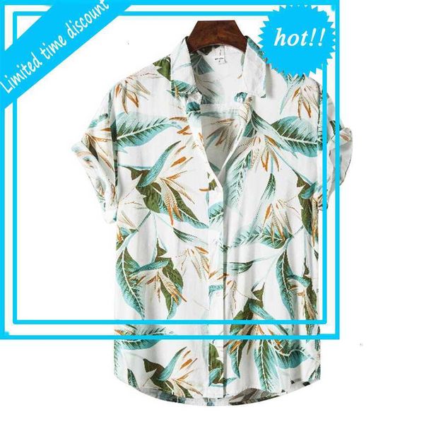 gentlemen hawaii overshirt casual floral print turn-down collar short mouths men vacation 2021 new, White;black 
gentlemen hawaii overshirt casual floral print turn-down collar short mouths men vacation 2021 new, White;black