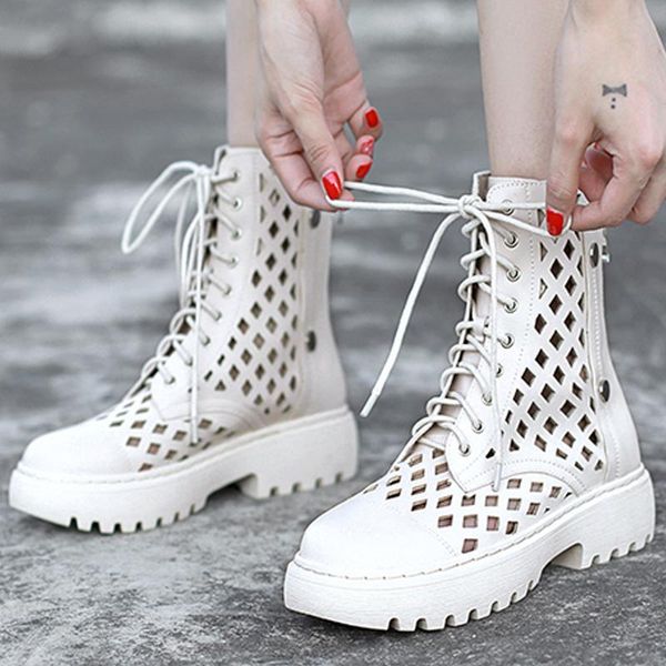 2020 new women ankle boots lace-up thick low heels ladies booties mesh hollow short breathable martin female boots causal shoes, Black
2020 new women ankle boots lace-up thick low heels ladies booties mesh hollow short breathable martin female boots causal shoes, Black