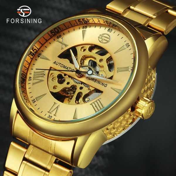 wristwatches forsining auto mechanical watch men golden stainless steel strap skeleton roman wrist watches relogio masculino, Slivery;brown
wristwatches forsining auto mechanical watch men golden stainless steel strap skeleton roman wrist watches relogio masculino, Slivery;brown