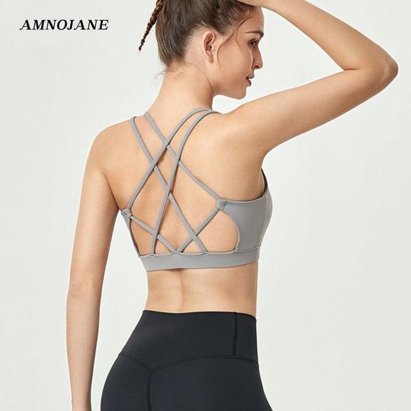 gym clothing wireless sports bra for women spaghetti strap cross lingerie fitness girl yoga bralette seamless crop sport bras, White;black
gym clothing wireless sports bra for women spaghetti strap cross lingerie fitness girl yoga bralette seamless crop sport bras, White;black