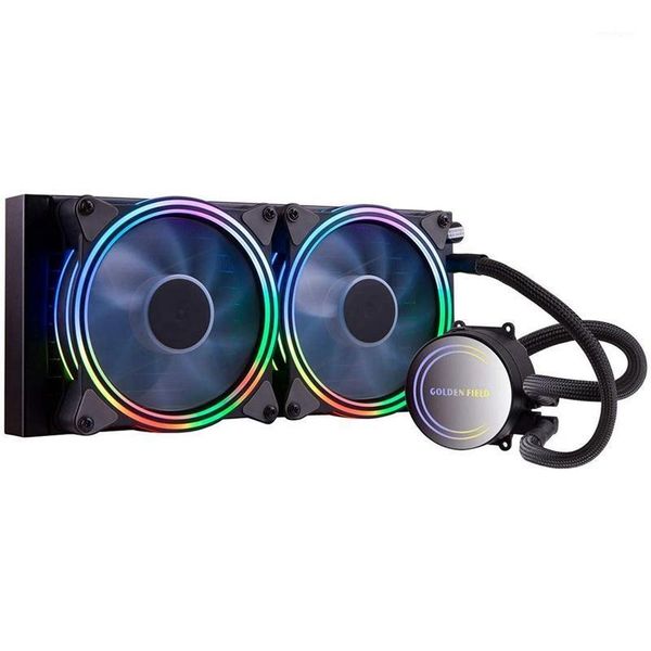 golden field ice chill series cpu cooler with dual 120mm adjustable rgb pwm fan & 240mm radiator water cooling cooler system1
golden field ice chill series cpu cooler with dual 120mm adjustable rgb pwm fan & 240mm radiator water cooling cooler system1