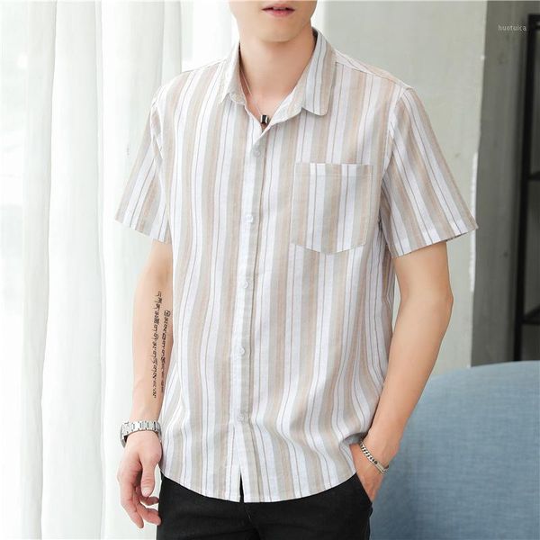 summer linen shirts men's fashion striped cotton linen short sleeve shirt men casual turn-down collar dress shirt male1, White;black
summer linen shirts men's fashion striped cotton linen short sleeve shirt men casual turn-down collar dress shirt male1, White;black
