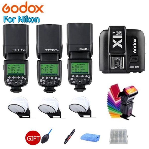 3x godox685n 2.4g wireless hss 1/8000s i-ttl flash speedlite + x1t-n trigger for dslr cameras
3x godox685n 2.4g wireless hss 1/8000s i-ttl flash speedlite + x1t-n trigger for dslr cameras