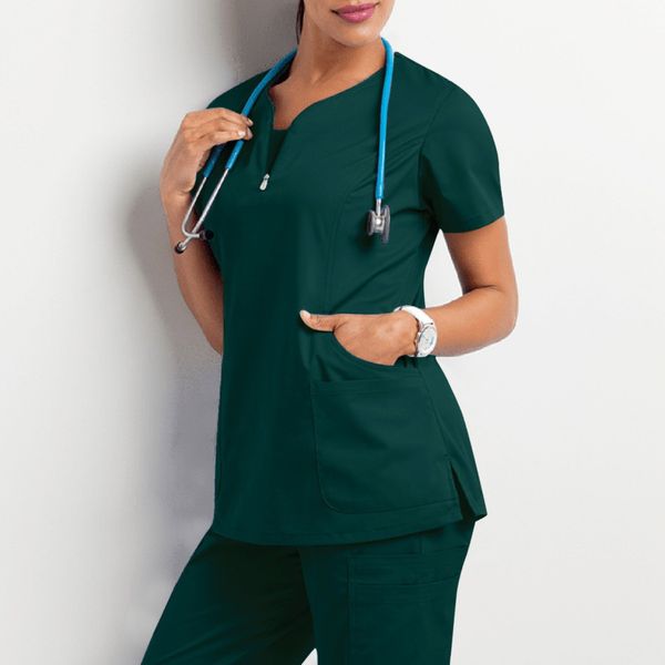 519 style women scrubs hospital pant men medical uniform surgery scrubs shirt short sleeve nursing uniform pet greys anatomy, White
519 style women scrubs hospital pant men medical uniform surgery scrubs shirt short sleeve nursing uniform pet greys anatomy, White