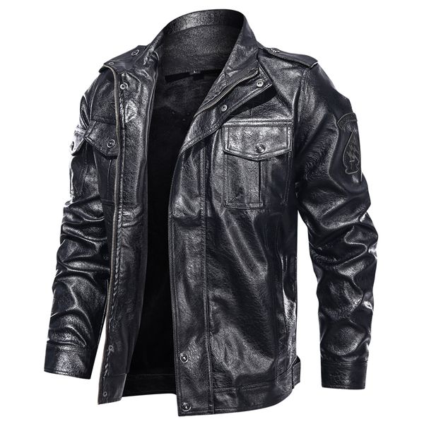 jacket leather men winter fleece motorcycle pu stand collar casual windbreaker slim coat kg-716, Black
jacket leather men winter fleece motorcycle pu stand collar casual windbreaker slim coat kg-716, Black