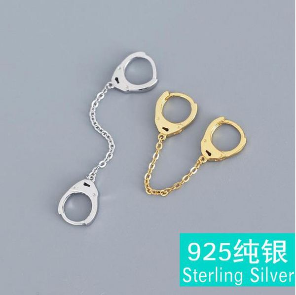 versatile jewelry s925 sterling silver handcuffs hoops huggies earrings, Golden;silver
versatile jewelry s925 sterling silver handcuffs hoops huggies earrings, Golden;silver