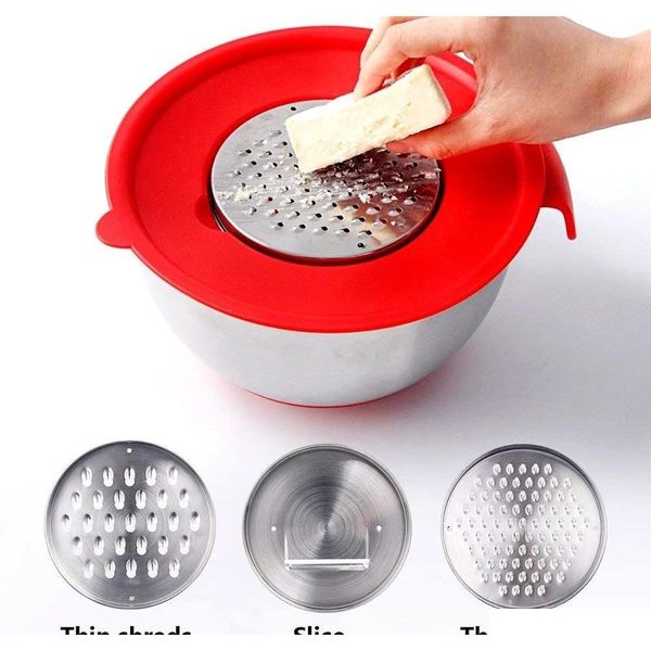 stainless steel mixing bowls with lid handle non-slip sile base diy cake baking mixer bowl salad grater kit jllegm comb2010
stainless steel mixing bowls with lid handle non-slip sile base diy cake baking mixer bowl salad grater kit jllegm comb2010
