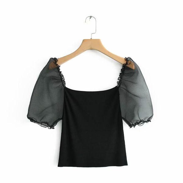 women fashion puff sleeve patchwork knitted blouse shirt women streetwear slimming blusas chic retro black lj200831, White
women fashion puff sleeve patchwork knitted blouse shirt women streetwear slimming blusas chic retro black lj200831, White