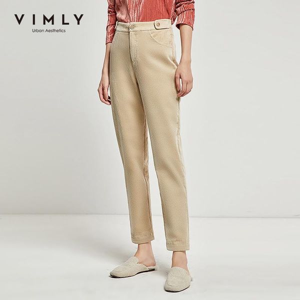 vimly 2021 autumn winter women corduroy long pants elegant office lady high waist thick slim vintage feamle pencil pants f5203, Black;white
vimly 2021 autumn winter women corduroy long pants elegant office lady high waist thick slim vintage feamle pencil pants f5203, Black;white