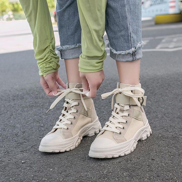 2020 combat boots women canvas ankle boots chunky army lace up autumn thick sole platform for women1, Black
2020 combat boots women canvas ankle boots chunky army lace up autumn thick sole platform for women1, Black