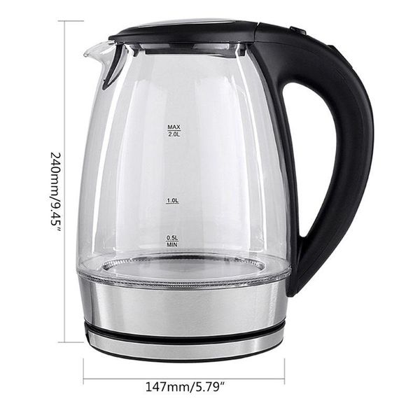 2l electric glass kettle 2000w fast boiling coffee pot with blue led light water heater eu plug
2l electric glass kettle 2000w fast boiling coffee pot with blue led light water heater eu plug